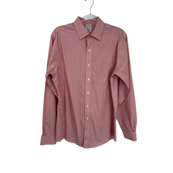 Brooks Brothers Other - Brooks Brothers Classic Button Down Shirt 15 1/2-35 Red White Stripe Cotton